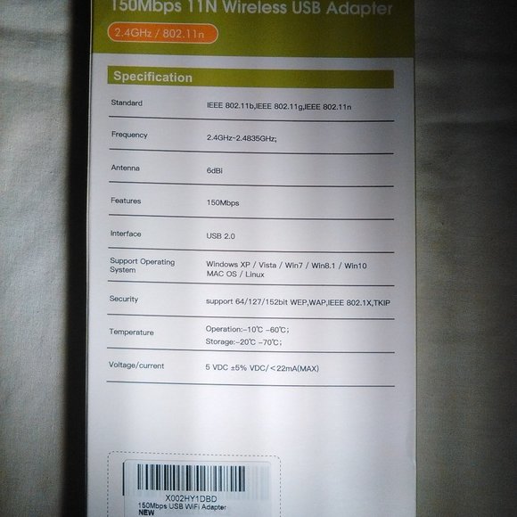 EDUP 150 Mbps Wireless USB Adapter 2.4GHz 802.11n; Model: EP-MS8551-Last ONE - Picture 8 of 8